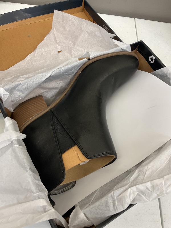 Photo 1 of Dr. Scholl's Shoes Womens Teammate Slip On Chelsea Dress Ankle Boot, Black Smooth, 11 M US