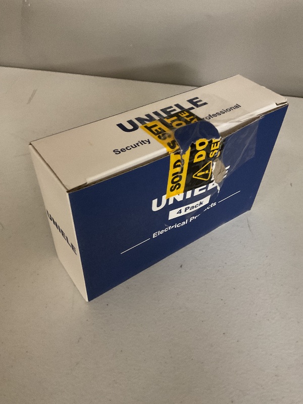 Photo 1 of (4 Pack) UNIELE Ultra Slim Slide Dimmer Light Switch Single-Pole/3 Way for 300W Dimmable LED/CFL Lights and 600W Incandescent/Halogen, 15A/120V/60Hz, ETL Listed, White