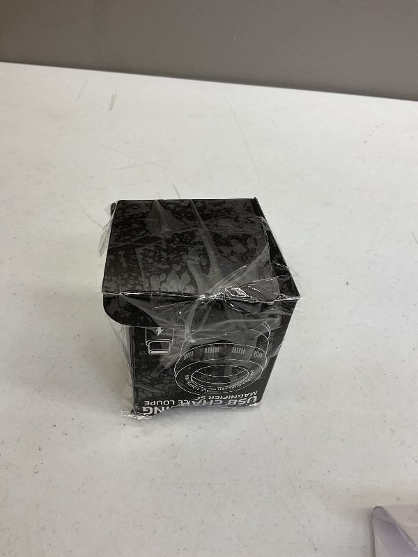 Photo 1 of 10X Rechargeable Jewelers Loupe with LED Lights and 3 Reticle Scales, 25 mm Field of View, Adjustable Focal Length Loupe Magnifier Jewelry Magnifying Glass for Gems, Coins, Watch, Stamps, Plants