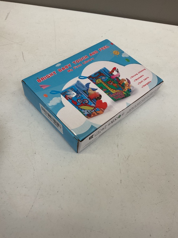 Photo 1 of 2PCS Baby Books 0-6 Months Tummy Time Infant Toys 0-3 Months High Contrast Baby Sensory Toys 3-6 6-12 Months Newborn Essentials Must Haves Crinkle Touch Feel Busy Soft Books for Babies Shower Gifts