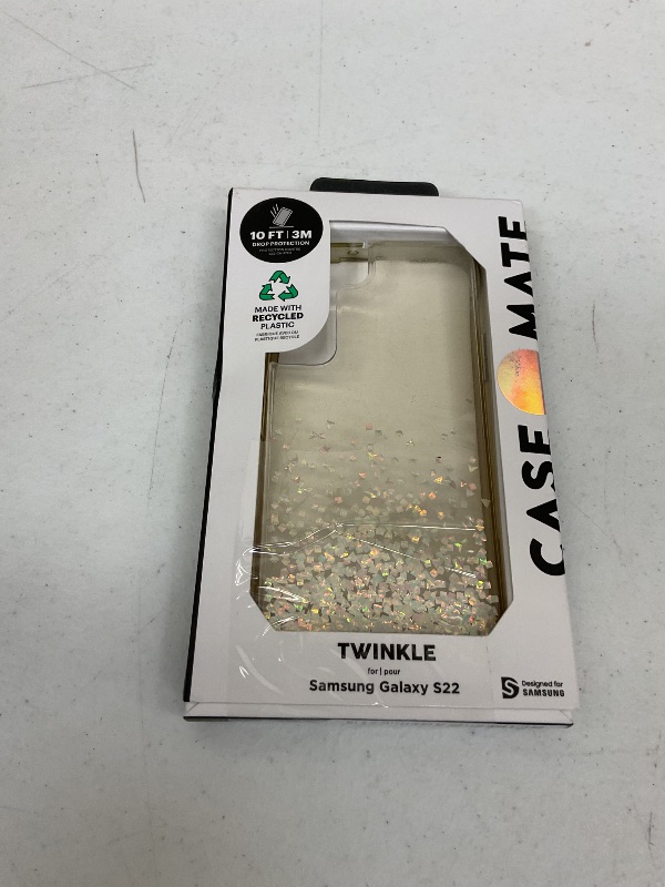 Photo 1 of Case-Mate - Twinkle Ombre - Case for Samsung Galaxy S22 - Reflective Foil Elements - 10 ft Drop Protection - 6.1 Inch - Stardust