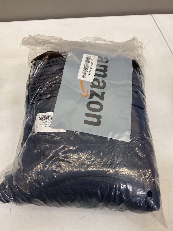 Photo 1 of 10 x 10ft Navy Blue Backdrop Curtains with Lights String Wrinkle Free Polyester Photo Backdrop Drapes Soft Fabric Curtains for Birthday Parties Wedding Shower Reception Retirement Events, 2 Panels