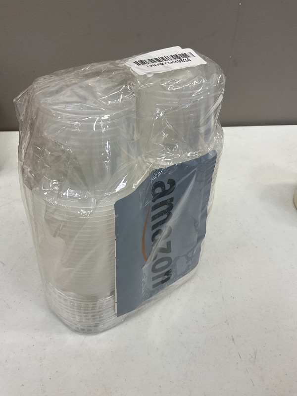 Photo 1 of 50 Pcs 8oz Clear Plastic Cup with Dome Hole Lids,Disposable Dessert Cups,Take away Food Containers Bowls for Ice Cream,Salad,Parfait,Fruit,Drink