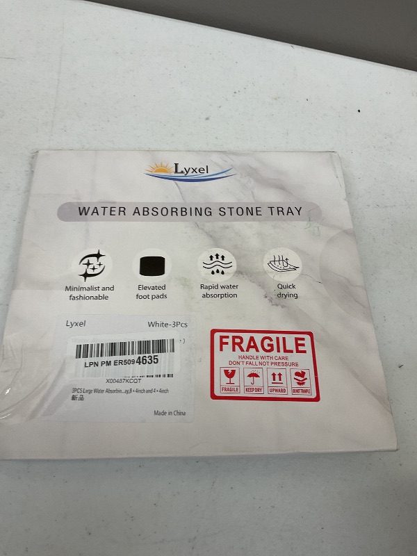 Photo 1 of 3PCS Water Absorbing Stone Tray, DryingNeat Diatomite Stone Sink Tray, Instant Dry Sink Coasters, Kitchen Sponge Hand Soap Holder, Bathroom Sink Vanity Trays,8 * 4inch and 4 * 4inch