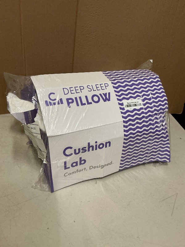 Photo 1 of C CUSHION LAB Deep Sleep Pillow, Patented Ergonomic Contour Design for Side & Back Sleepers, Orthopedic Cervical Shape Gently Cradles Head & Provides Neck Support & Shoulder Pain Relief - Calm Grey
