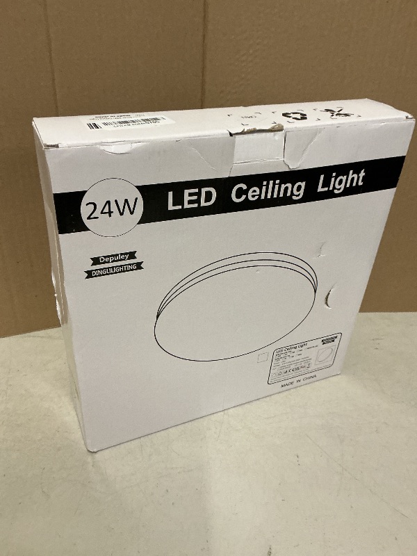 Photo 1 of DLLT 24W Modern LED Flush Mount Ceiling Light, 13 Inch Silver Low Profile Light Fixture, Thin Round Close to Ceiling Light for Kitchen, Bedroom, Living Room 3000-6000K 5 Color Adjustable
