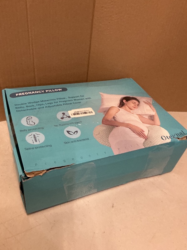 Photo 1 of Oternal Pregnancy Pillow for Pregnant Women, Soft Pregnancy Body Pillow, Support for Back, Belly, HIPS, Legs, Maternity Pillow with Detachable and Adjustable Pillow Cover