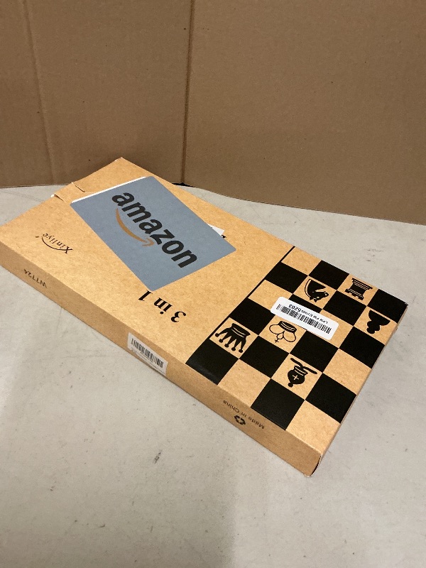 Photo 1 of Chess Set,Folding Storage Wooden Chess Board Sets,15" Wooden Chess,3 in 1 Chess Board Game for Adults and Kids (Chess,Backgammon,Checkers)