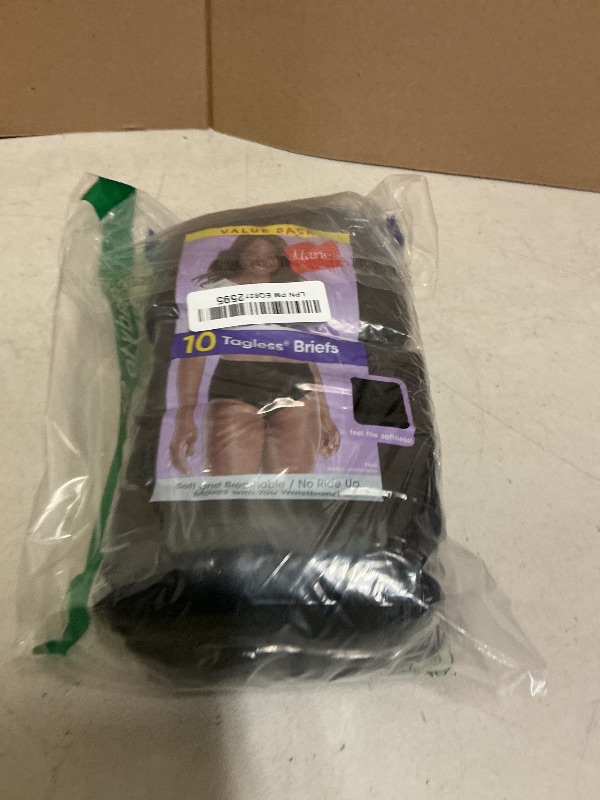 Photo 1 of Hanes womens Cotton Brief Underwear, 10 Pack - Brief Black, 9 US