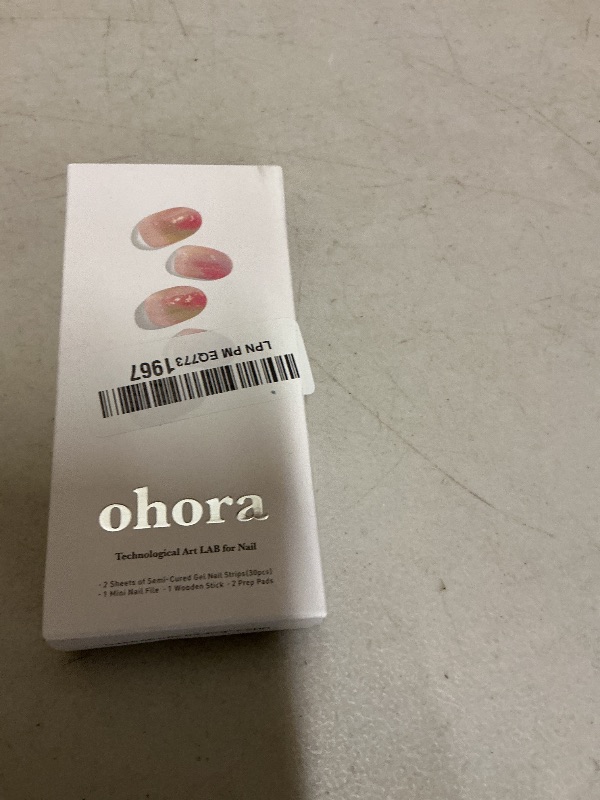 Photo 1 of ohora Semi Cured Gel Nail Strips (N Rainbow Bomb) - Rainbow, Ombre, Works with Any UV/LED Lamps, Salon-Quality, Long Lasting, Easy to Apply & Remove - Includes 2 Prep Pads, Nail File & Wooden Stick