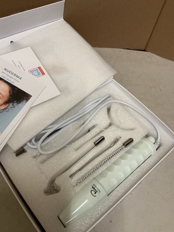 Photo 1 of Pure Daily Care NuDerma Clinical Portable Skin Therapy Wand, Machine with 6 Fusion Neon + Argon Wands – Anti Aging - Clarifying - Skin Tightening & Radiance - Wrinkle Reducing