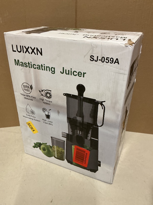Photo 1 of Cold Press Juicer, 5.3" Wide Feed Chute Juice Extractor Machine with 400W, High Juice Yield, Slow Masticating Juicer for Whole Vegetables & Fruits, Deep Grey