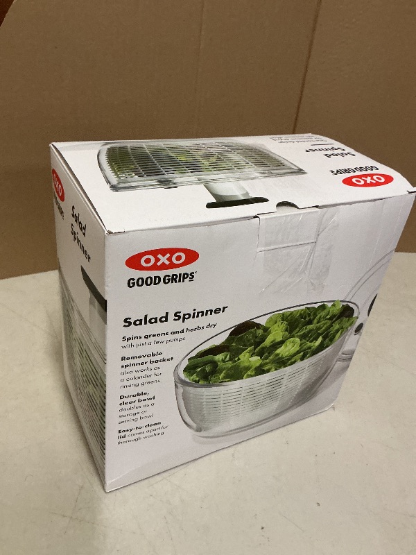 Photo 1 of OXO Good Grips Salad Spinner | Lettuce Spinner | Fruit Washer | Fruit Washing Bowl with Strainer | Vegetable Cleaner | Salad Cleaner | Lettuce Washer | 6.22 Quart Capacity