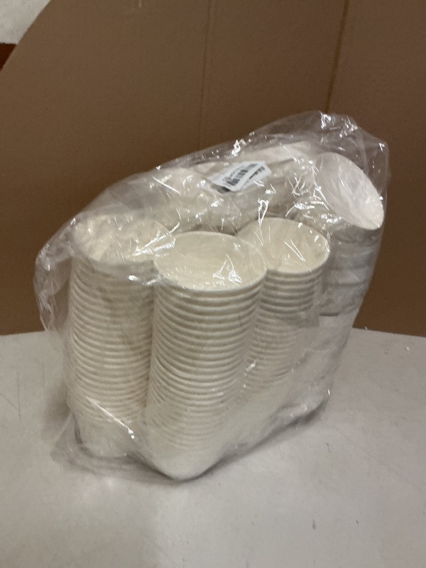 Photo 1 of CEZOOWYEX 75 Pack Paper Food Containers with Lids, 8 Oz Cardboard Ice Cream Portion Cups, Reusable To Go Hot Dessert Bowls for Christmas Thanksgiving Gathering, White