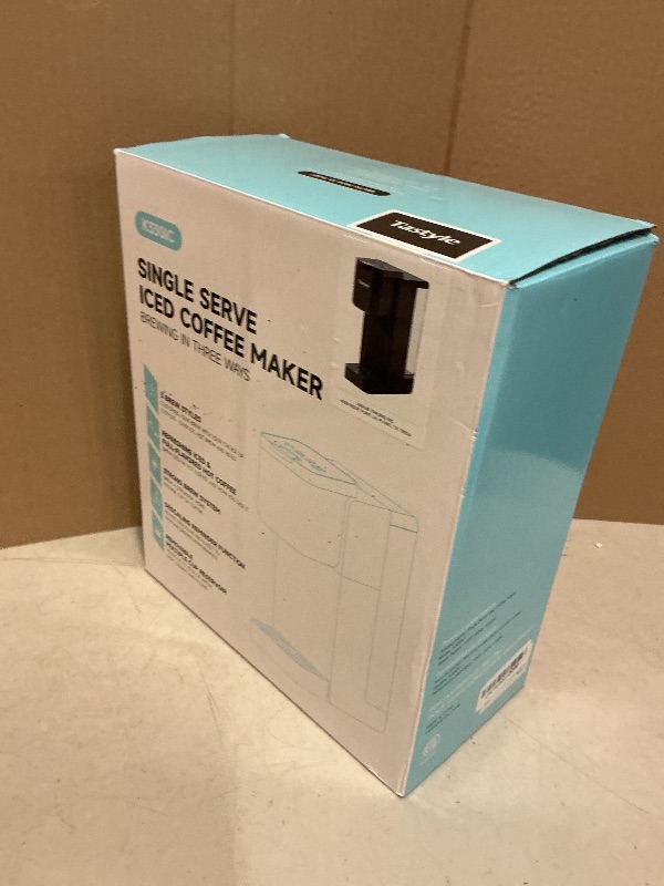 Photo 1 of Tastyle Single Serve Hot & Iced Coffee Maker with Strong Brew, 40oz Removable Reservoir, 6 Brew Sizes, Compatible with K Cup and Grounds, Compact for Home, Office, RV and Dorm, Black (2.0 Version)