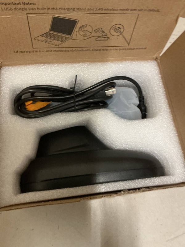 Photo 1 of NETUM Upgraded QR Industrial Bluetooth Barcode Scanner with Charging Dock, Wireless 2D 1D Bar Code Reader 2600mAh Drop Protection Shock Dust Proof Hands Free for Windows Mac Android iOS (NT-1202W)