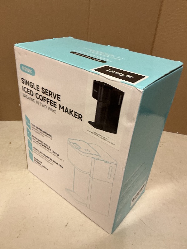 Photo 1 of Tastyle Mini Hot and Iced Coffee Maker Single Serve, for K Cup and Ground, 6 to 14 Oz Brew Sizes, with Recipe Book, for Home, Travel, RV, Office and Dorm, Classic Black (2.0 Version)