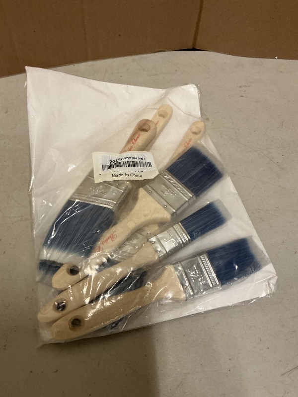 Photo 1 of Bates- Paint Brushes, 6 Pack, Treated Wood Handle, Paint Brushes for Walls, Stain, Furniture