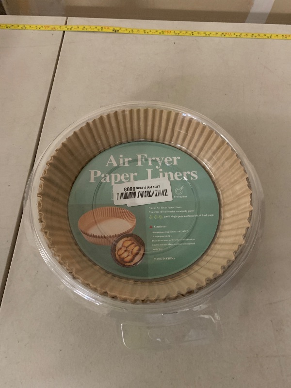 Photo 1 of 200pcs Air Fryer Disposable Liner, Non-Stick Parchment Paper for Baking, Oil-Proof, Water-Proof, Food Grade (6.3" Bottom, 7.9" Top)