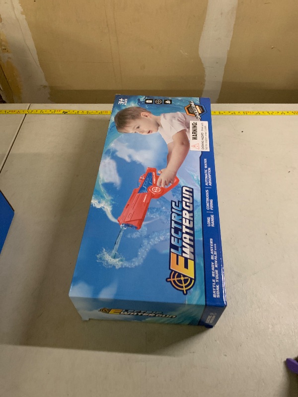 Photo 1 of 2 Pack Electric Water Guns - Full Automatic Suction Power Soaker Blasters 32 FT Range, Summer Outdoor Pool Auto Squirt Toys for Adults Kids (Red/Blue)