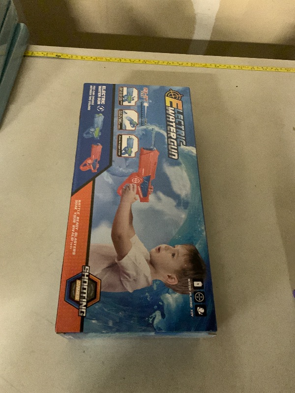 Photo 1 of 2 Pack Electric Water Guns - Full Automatic Suction Power Soaker Blasters 32 FT Range, Summer Outdoor Pool Auto Squirt Toys for Adults Kids (Red/Blue)