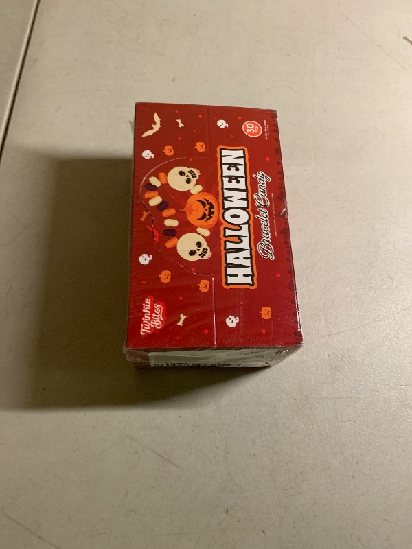 Photo 1 of 30 Pack Halloween Candy Bracelets - Individually Wrapped Holiday Themed Pumpkin And Skull Bracelets – Trick Or Treat Strawberry And Tutti Frutti Delicious Candys - Bulk Halloween Candy’s Great Use, For Kids, Trick or Treat, Party Favor, Classrooms, Goodie