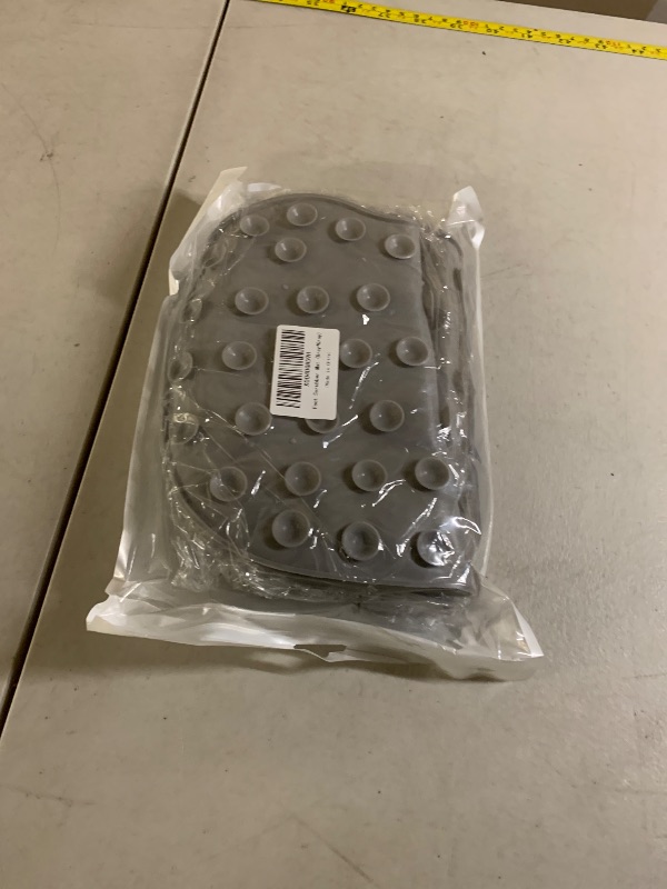 Photo 1 of 2PACK Shower Foot Scrubber Mat with Non-Slip Suction Cups, Back Exfoliating Bath Wash Pad Wall Mounted Slip Suction Cups Foot Scrubber, Use in Shower Cups Foot Massages for Men and Women (Gray*Gray)