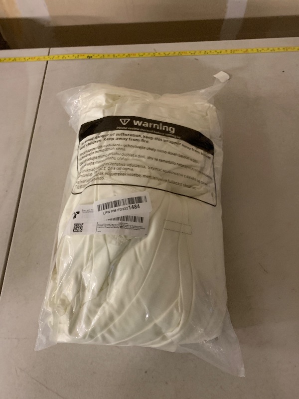 Photo 1 of 10 ft x 10 ft Wrinkle Free Ivory Backdrop Curtain for Wedding Parties, Polyester Ivory Photo Backdrop Drapes 2 Panels 5x10ft for Baby Shower Photoshoot Engagement Birthday Party Photography Background