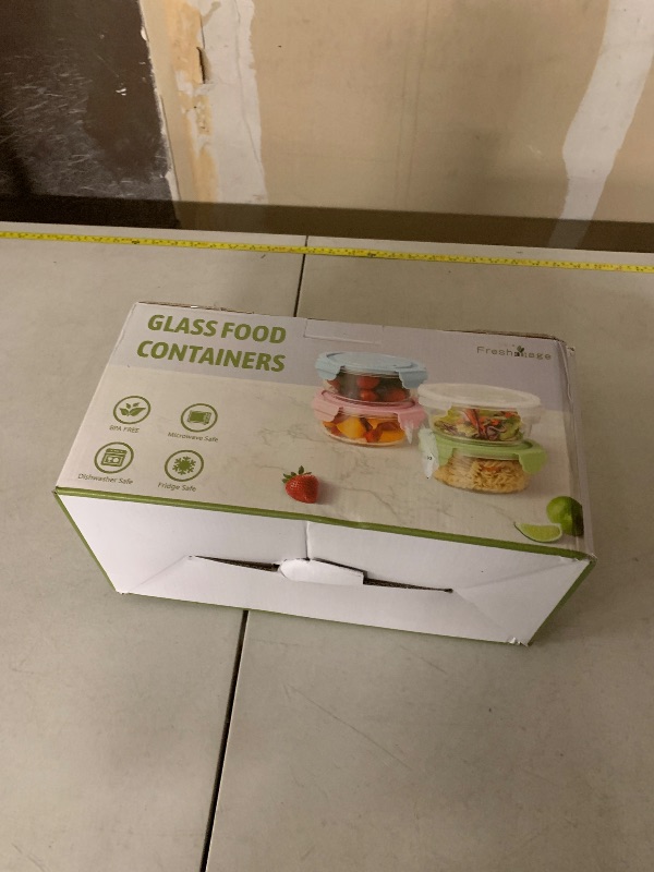 Photo 1 of 20oz Food Storage Containers with lids Set, Airtight 2.5 Cup Glass Meal Prep Containers, Heat-Resistant BPA-Free Glass Containers for Soup Leftover, Microwave, Dishwasher Freezer Safe (4 Packs)