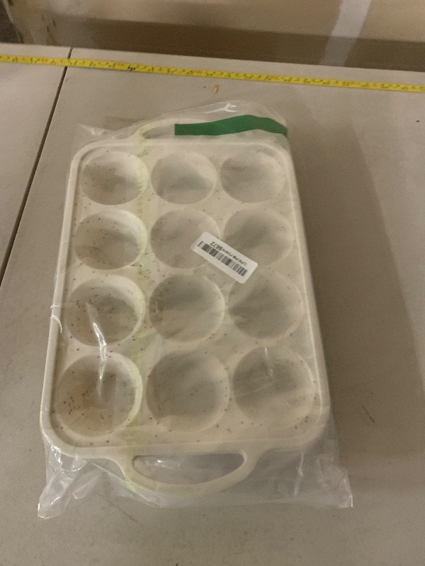 Photo 1 of 2Pack Silicone Muffin Pan for Baking with Metal Reinforced Frame, 12 Cup Regular Size Cupcake Pan, BPA Free Silicone Muffin Tray, Cupcake Baking Pan Molds for Oven Dishwasher Safe