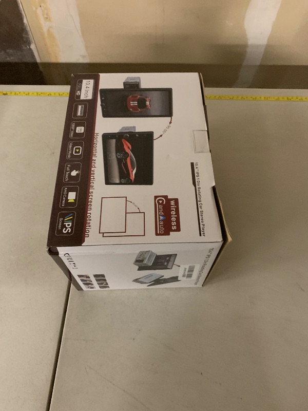 Photo 1 of 10.4" Single Din Touchscreen Car Stereo with Wireless Carplay& Android Auto, Adjustable Car Radio with Bluetooth, Mirror Link, FM Radio, Subwoofer, SWC, Backup Camera