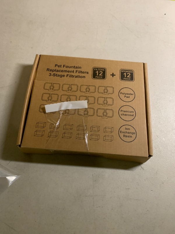 Photo 1 of 24 Packs Cat Water Fountain Filters Replacement,Compatible with VEKEN® for 67 oz/2L, 85 oz/2.5L, 95 oz/2.5L, 135 oz/4L Automatic Pet Fountain (12 Replacement Filters +12 Pre-Filter Sponges)