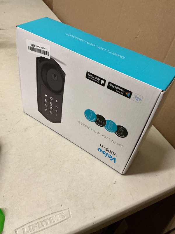 Photo 1 of Veise VE06-H Smart Front Door Lock Set, App Control, Keyless Entry Deadbolt with Lever Handle, Electronic Digital Touchscreen Keypad, Auto Lock, Easy Install, Satin Nickel