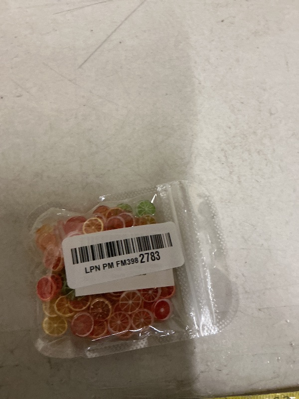 Photo 1 of 100 Pieces Tiny Lemon Slices for Dollhouse Micro Resin Fruit Decor for Crafts Mini Things for Fairy Garden Micro Landscaping Decoration