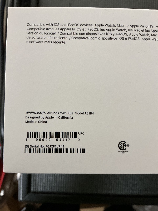 Photo 1 of Apple AirPods Max Wireless Over-Ear Headphones, Pro-Level Active Noise Cancellation, Transparency Mode, Personalized Spatial Audio, USB-C Charging, Bluetooth Headphones for iPhone - Blue