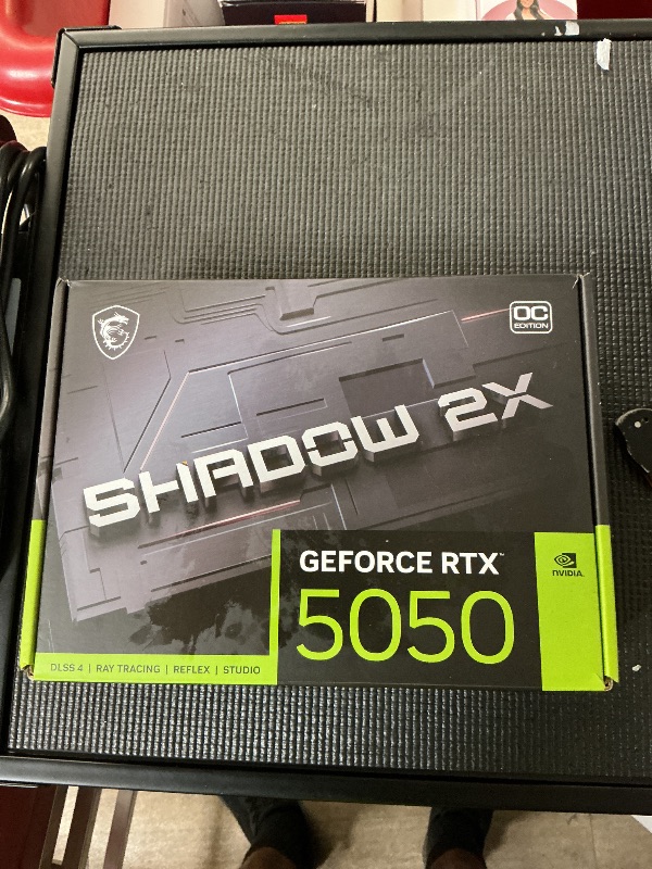 Photo 1 of msi Gaming RTX 5050 8G Shadow 2X OC Graphics Card (8GB GDDR6,128-bit, Extreme Performance: 2617 MHz, DisplayPort x3 2.1a, HDMI 2.1b, NVIDIA Blackwell Architecture)