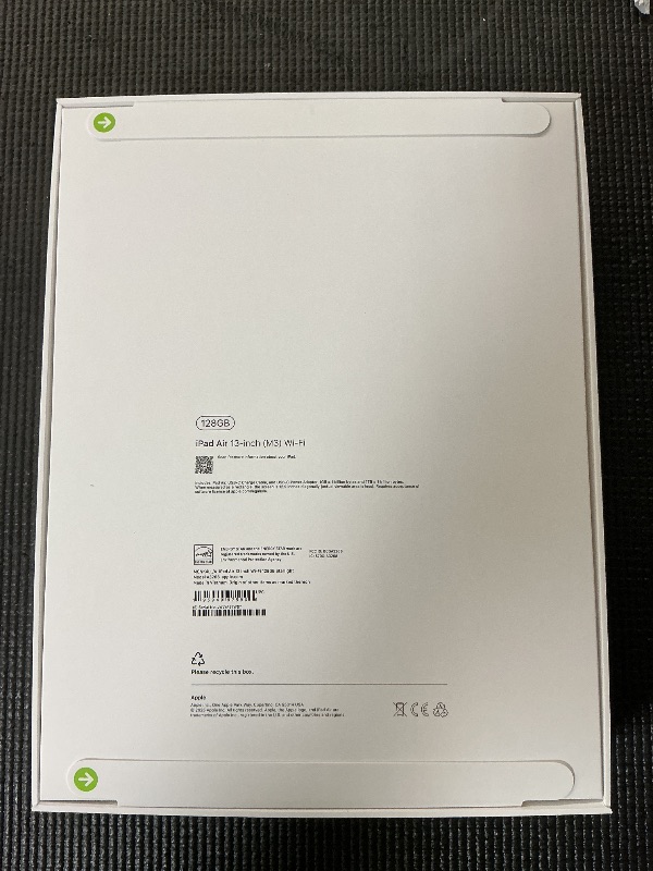 Photo 1 of Apple iPad Air 13-inch with M3 chip Built for Apple Intelligence, Liquid Retina Display, 128GB, 12MP Front/Back Camera, Wi-Fi 6E, Touch ID, All-Day Battery Life — Starlight