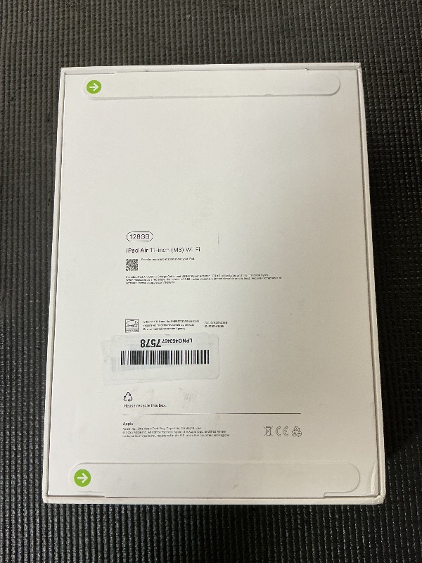 Photo 1 of Apple iPad Air 11-inch with M3 chip Built for Apple Intelligence, Liquid Retina Display, 128GB, 12MP Front/Back Camera, Wi-Fi 6E, Touch ID, All-Day Battery Life — Blue