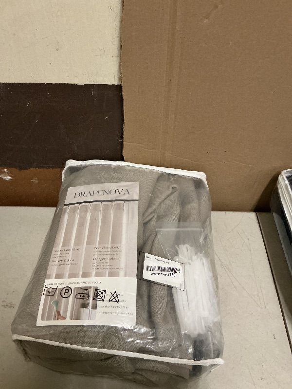 Photo 1 of 102 Inch Long Curtains Pinch Pleated Curtains for Living Room Sliding Door 2 Panels Rustic Grey Thick Linen Textured Memory Trained Light Filtering Pinch Pleat Curtain Drapes Gray Semi Sheer Bedroom