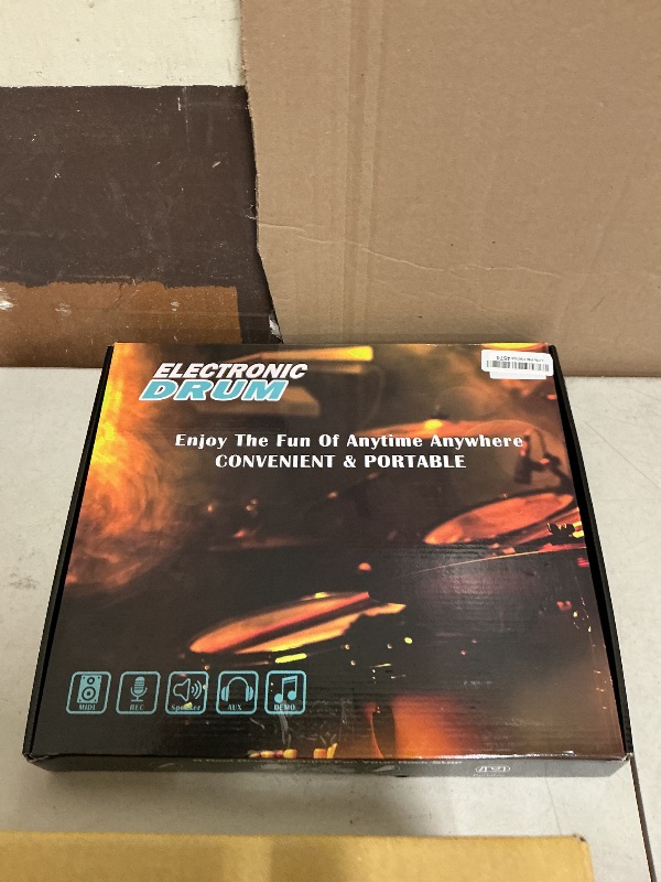 Photo 1 of 2025 Upgrade Electronic Drum Set 9-Pad Roll-Up – Portable Silicone Drum Kit with 2 Pedals, Built-in Speakers, MIDI & Headphone Jack – Ideal for Practice & Travel (Drum pattern)
