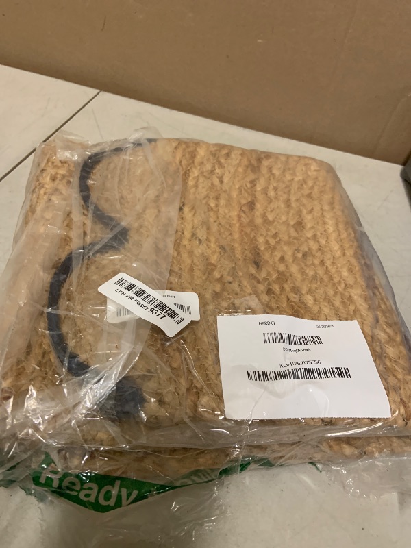 Photo 1 of RIANGI Hand Woven Braided Jute Rug - 3' Round - Reversible Farmhouse Dining Room Rug, Living Room, Bedroom, Kitchen - Natural Decorative Floor Circle Boho Entry Area Rugs - Round Rugs 3 feet