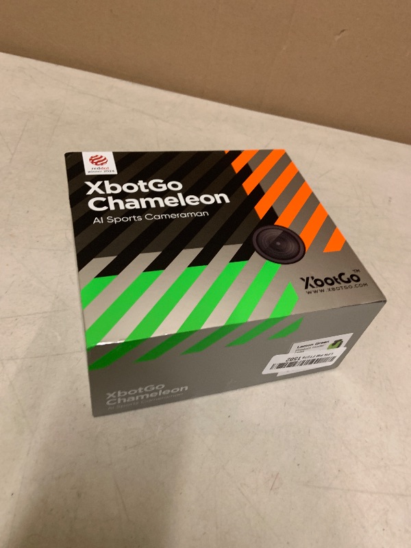 Photo 1 of XbotGo Chameleon AI Auto Sports Action Camera - 4K 60FPS Soccer Camera and Basketball Tracking Camera for Team Sports, Live Streaming, No Subscription, Works with iOS & Android (Lemon Green)