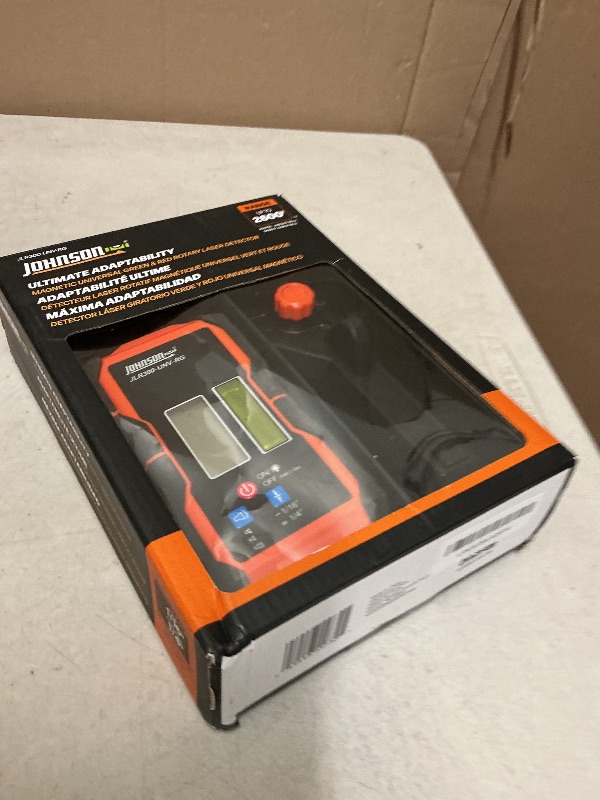 Photo 1 of Johnson Level & Tool JLR300-UNV-RG Universal Green & Red Rotary Laser Detector, Dual Sided Detector, LED Backlit Display