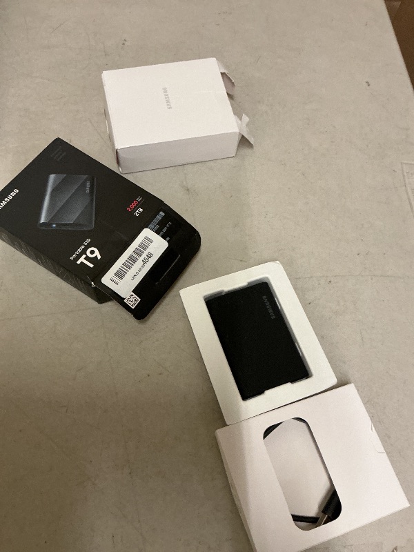 Photo 1 of SAMSUNG T9 Portable SSD 2TB, USB 3.2 Gen 2x2 External Solid State Drive, Seq. Read Speeds Up to 2,000MB/s for Gaming, Students and Professionals, , Black