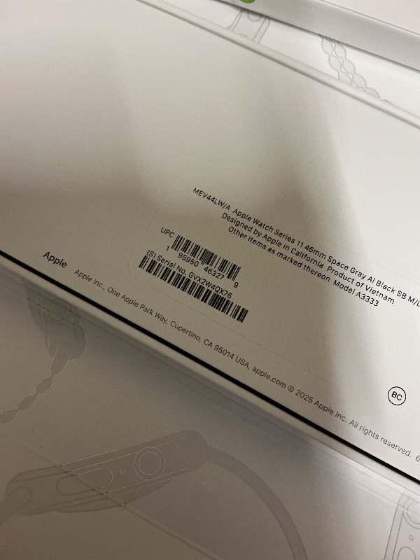 Photo 1 of Apple Watch Series 11 [GPS 46mm] Smartwatch with Space Gray Aluminum Case with Black Sport Band - M/L. Sleep Score, Fitness Tracker, Health Monitoring, Always-On Display, Water Resistant