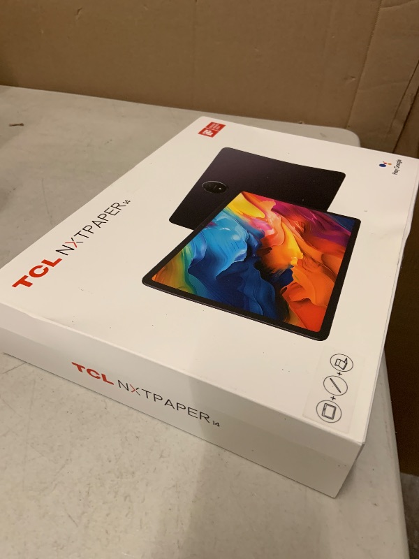 Photo 1 of TCL NXTPAPER 14 Android Tablet, 14.3" Drawing Pad & Digital Notebook, 4096-Level Stylus & Flip Case Included, Paper-Like Display, 8+8GB RAM, 256GB Storage, 10000mAh Battery, Multi-Window, Matte Gray