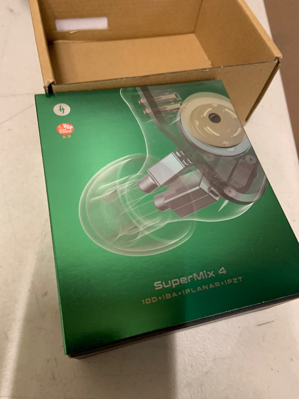 Photo 1 of Linsoul SIMGOT SuperMix 4 1DD+1BA+1Planar+1PZT Hybrid Drivers Earphones, HiFi in Ear Monitor IEM, Wired Gaming Earbuds with OFC Silver-Plated Cable for Musician Audiophile
