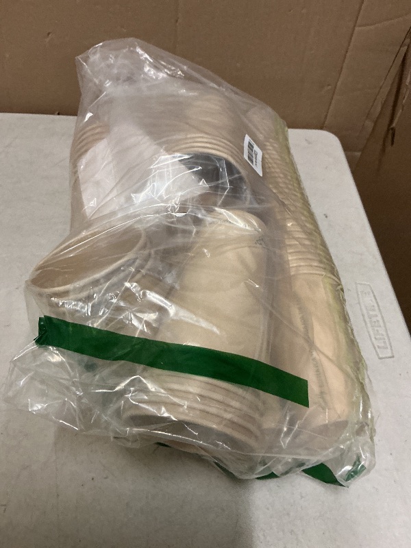 Photo 1 of 100% Compostable Disposable Coffee Cups [16oz 80 Pack] Paper Cups Made from Bamboo, Eco-Friendly, Biodegradable Premium Party Cups, Natural Unbleached by Earth's Natural Alternative