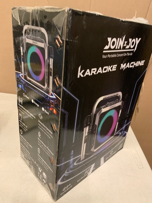 Photo 1 of Portable Karaoke Machine, with Wireless Microphones, Bluetooth Party Speaker with LED Lights, Loud Subwoofer, USB/AUX, Outdoor Karaoke Speaker for Adults & Kids, Home & Party