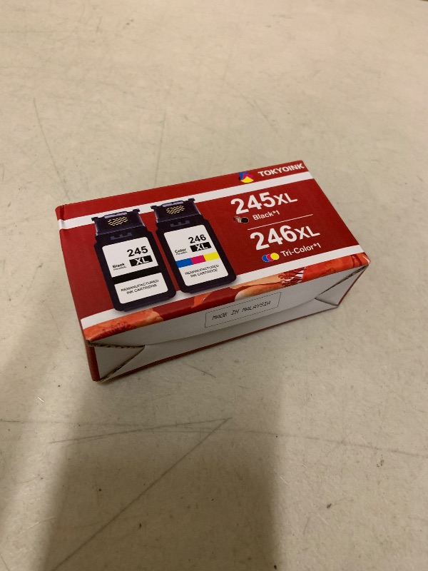 Photo 1 of 245XL 246XL Ink Cartridge Replacement for Canon Ink 245 and 246 Compatible for Canon 245XL 246XL Combo Pack PG-245 CL-246 for Pixma MG2522 MX490 TR4520 MX492 TS202 TS3322 MG2500 TR4500 Printer 245 ink